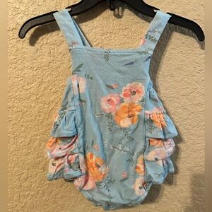 Angel Dear Blue Floral Kids Bodysuit